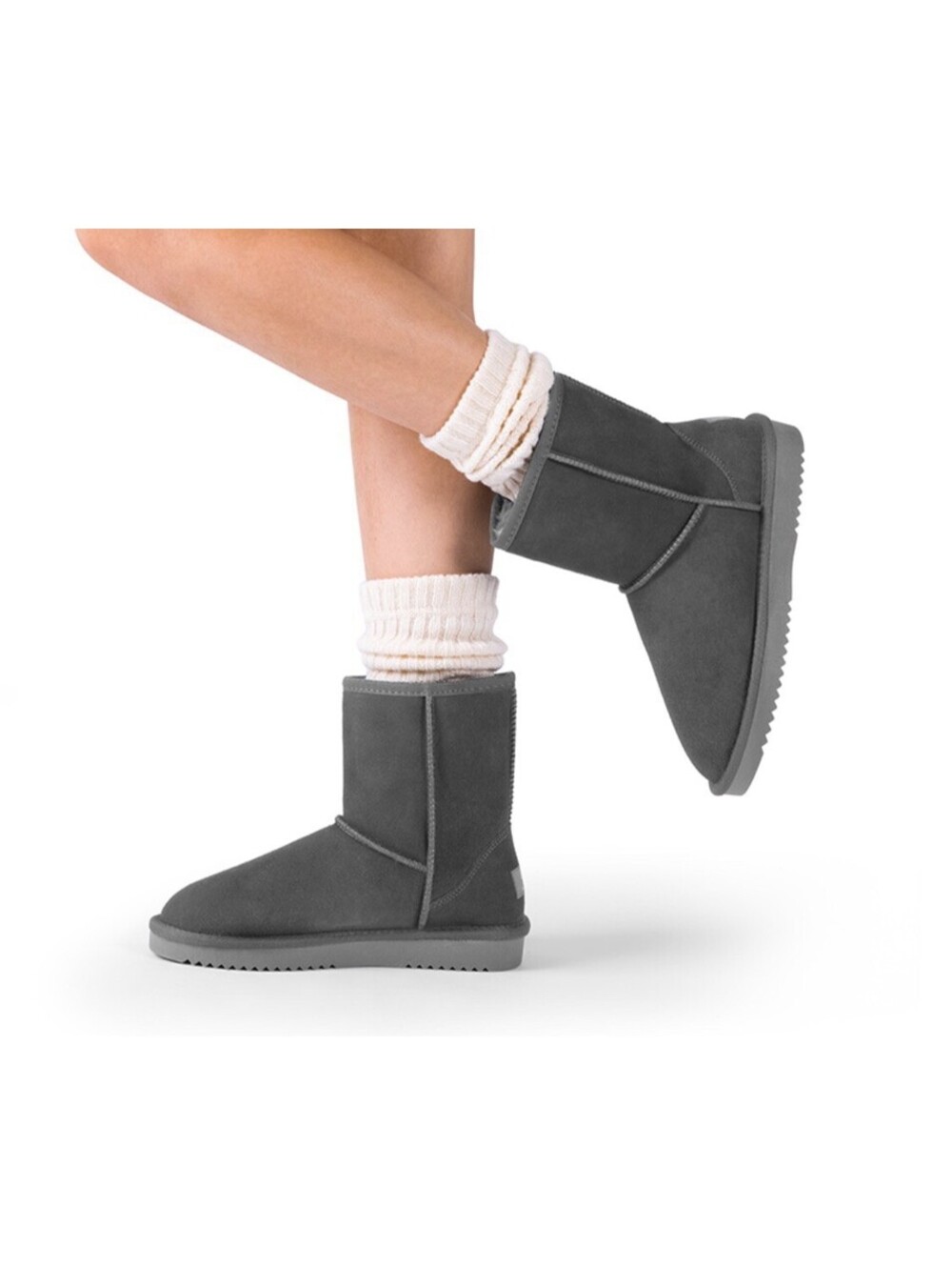 NIB DREAM PAIRS Womens Size 11 Fuzzy Classic Mid Boot Suede Mid Calf Free Ship